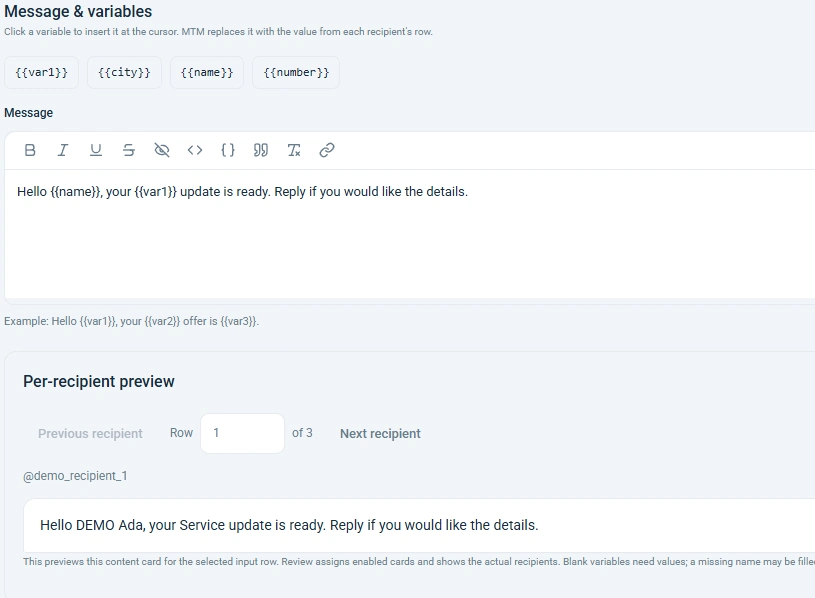 Personal broadcasts